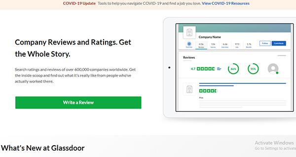 Glassdoor is not a remote job site, but it's a global job site