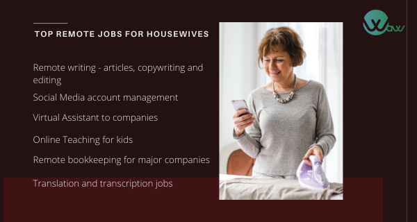 Top remote jobs for housewives